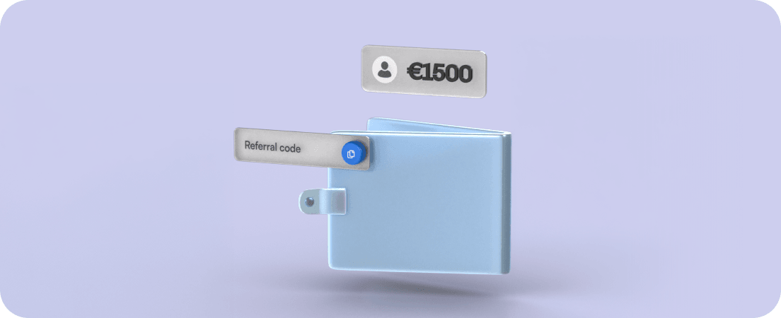 Win up to 1500 euros in crypto with your referrals!